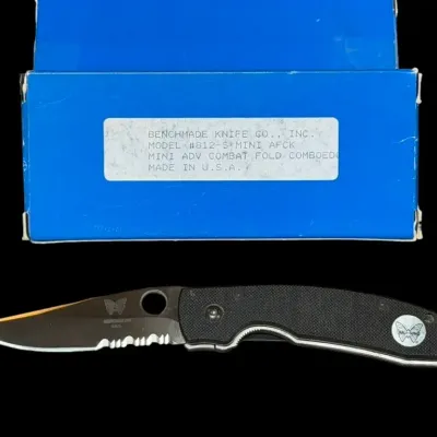 LH109HI -   Vintage Benchmade 812S Mini AFCK ATS-34 Serrated Folding Knife – USA