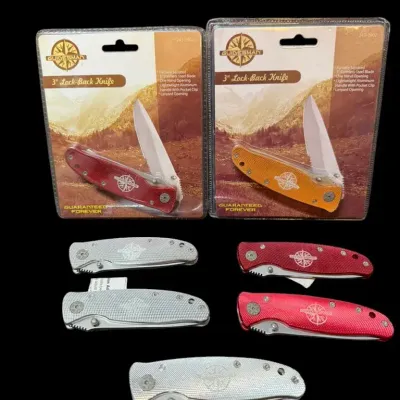 LH114HI - 7 Guidesman 3" Lock-Back Folding Knives – New