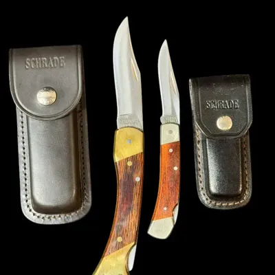 LH122HI - Schrade LB7 Bear Paw & LB5 Smokey Folding Knives – USA