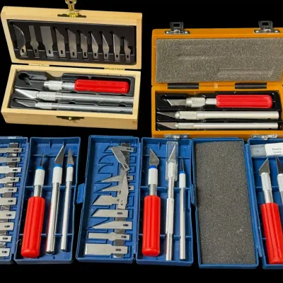 LH152HI - 5 Hobby Knife & Blade Sets - X-Acto, Arm & Assorted