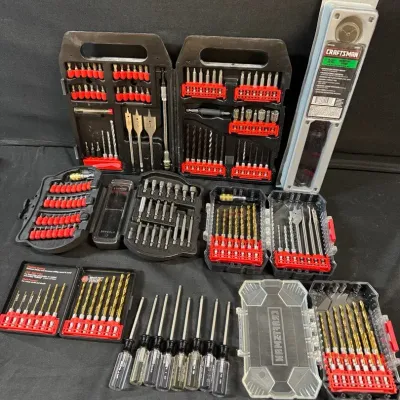 LH551HI - Craftsman Lot: Drill Bits/Driver Bits/Hand Tools/3/8 Microtok Wrench