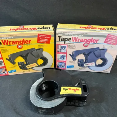 LH568HI - Tape Wrangler 700 Heavy Duty Duct Tape Dispensers: 2 Boxed Unused/1 Unboxed Used 