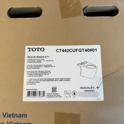 LH199HI - NIB - TOTO NEXUS - White Toilet Bowl, Seat, Tank.  All unopened.