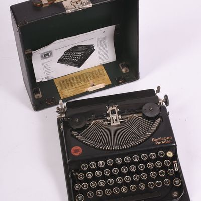 Sale Photo Thumbnail #122: Remington Portable Number 1 Typewriter.