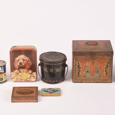 Ten Vintage Tins.
