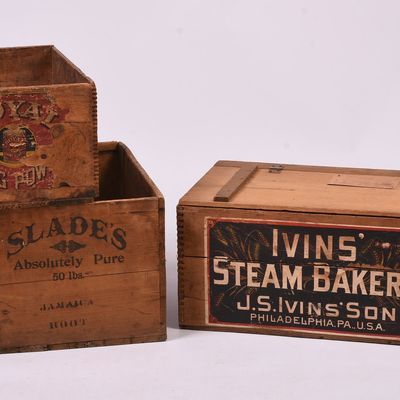Sale Photo Thumbnail #44: Three Advertisting Crates.
