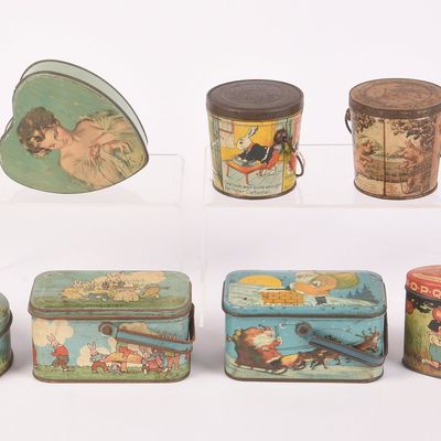 Group of Seven Vintage Tins.