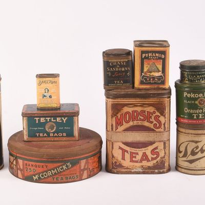 Sale Photo Thumbnail #30: Twelve Vintage Tea Tins.