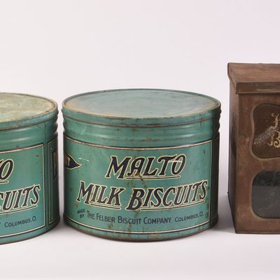 Three Large Vintage Biscuit Tins.