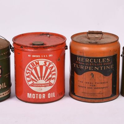 Sale Photo Thumbnail #41: Four Large Advertising Cans.