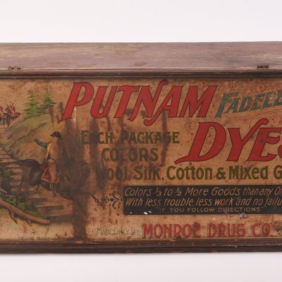 Putnam Fadeless Dyes Box with Miscellaneous Dyes.