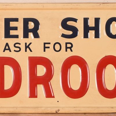 Sale Photo Thumbnail #51: Ask for Wildroot Barber Shop Sign.