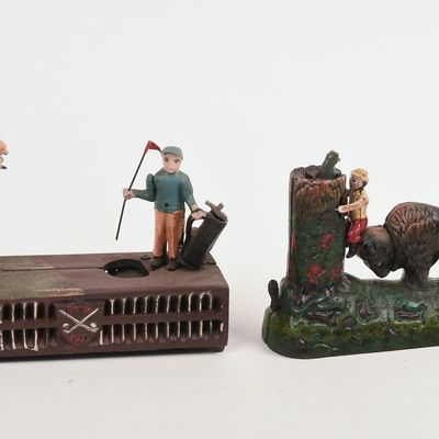 Sale Photo Thumbnail #79: Two Reproduction Mechanical Banks.