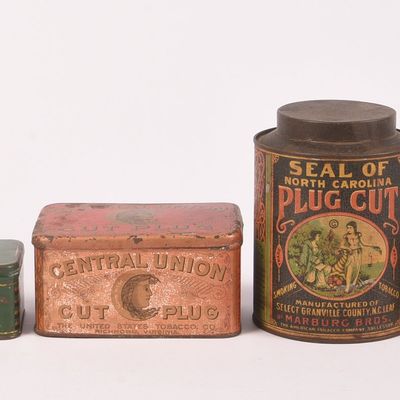 Five Tobacco-Related Vintage Tins.