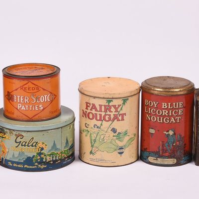 Eight Vintage Confectionary Tins.