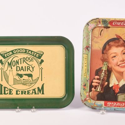 Two Mid 20th Century Metal Trays.