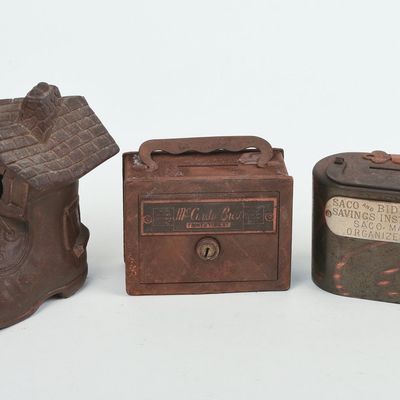Sale Photo Thumbnail #93: Three Metal Banks.