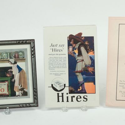 Sale Photo Thumbnail #127: Three Vintage Advertisements.