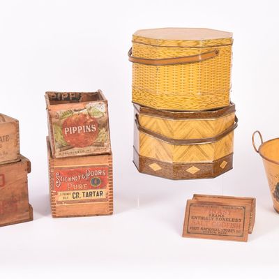 Sale Photo Thumbnail #36: Five Vintage Advertising Crates.