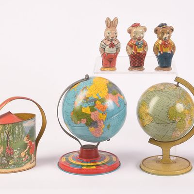 Seven J. Chein & Co. Vintage Tin Toys.