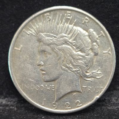Sale Photo Thumbnail #345: 1922-D Peace 90% Silver Dollar, 104 Years Old!, (Roaring 20's)