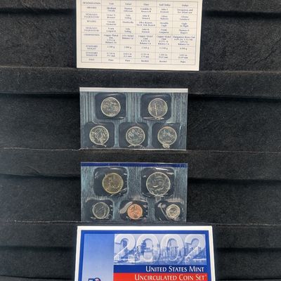Sale Photo Thumbnail #252: 2002-P Only U.S. Mint Uncirculated Coin Set with State Quarters In OGP w/ COA