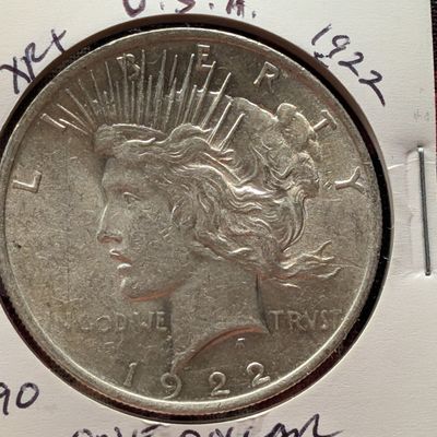Sale Photo Thumbnail #206: 1922 Peace 90% Silver Dollar