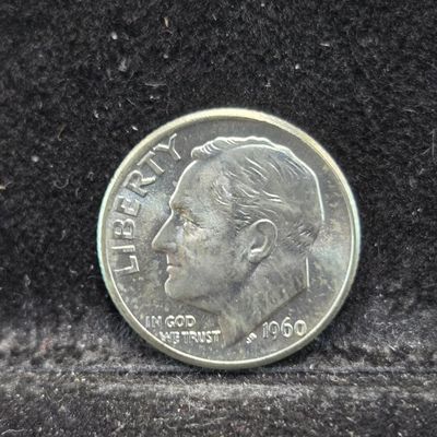 Sale Photo Thumbnail #162: 1960-D Roosevelt 90% Silver Dime - MS