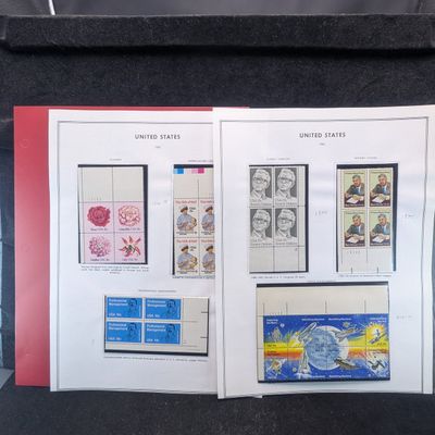 Sale Photo Thumbnail #403: (6) Assorted U.S. Plate Block Of Stamps, All Mint Original Gum, Never Hinged