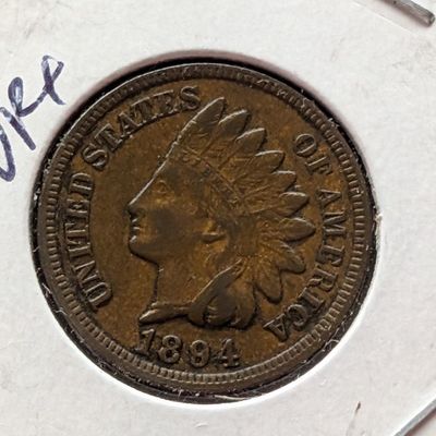 Sale Photo Thumbnail #114: 1894 Indian Head Cent - Strong Liberty w/ Diamonds! - Lower Mintage!