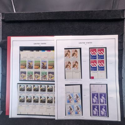 Sale Photo Thumbnail #409: (6) Assorted U.S. Plate Block Of Stamps, All Mint Original Gum, Never Hinged