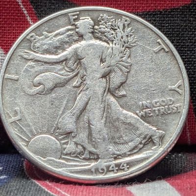 Sale Photo Thumbnail #248: 1944 Walking Liberty 90% Silver Half Dollar, 82 years old
