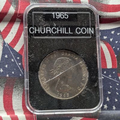 1965 United Kingdom Death of Winston Churchill Commemorative 1 Crown