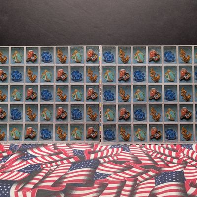 Sale Photo Thumbnail #321: (2) Sheets of 40 Minerals USA 29 Cent Stamps, $23.20 Face Value