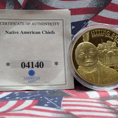 2013 Sitting Bull, PROOF, 24 KT. Gold Layered