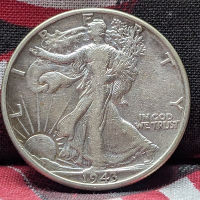 Sale Photo Thumbnail #404: 1943 Walking Liberty 90% Silver Half Dollar