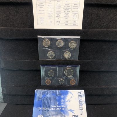 Sale Photo Thumbnail #131: 1999-P Only U.S. Mint Uncirculated Coin Set w/ State Quarters In OGP w/ COA