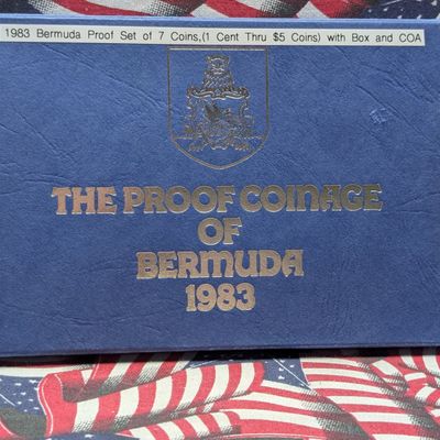 Sale Photo Thumbnail #137: 1983 The Royal Mint Bermuda 7 Coin Proof Set In OGP