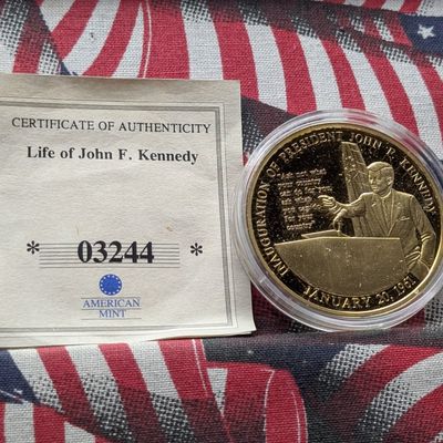 Sale Photo Thumbnail #172: 2012 American Mint John F. Kennedy Life and Legacy PROOF, 24KT Gold Layered