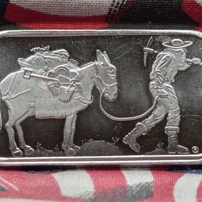 Sale Photo Thumbnail #241: 1 Ounce .999 Fine Silver, Prospector Bar