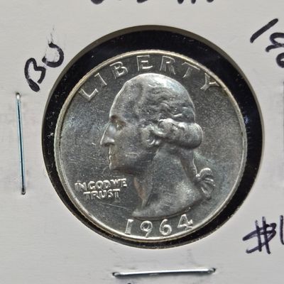 Sale Photo Thumbnail #128: 1964 Washington 90% Silver Quarter