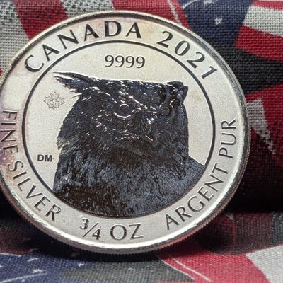 Sale Photo Thumbnail #104: 2021 Canada Great Horned Owl .9999 Silver $2 Coin, 23.33 Grams