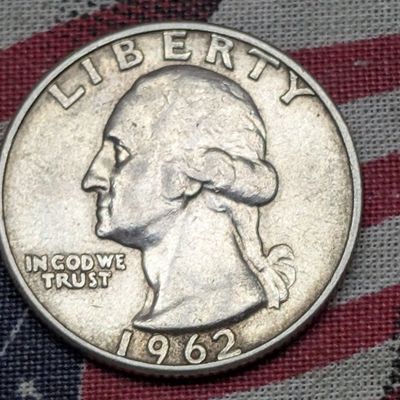 Sale Photo Thumbnail #288: 1962-D Washington 90% Silver Quarter, 64 Years old