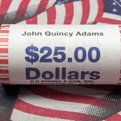 Sale Photo Thumbnail #302: $25 Roll of 2008 John Quincy Adams Presidential Dollars