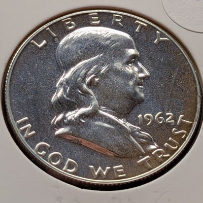 Sale Photo Thumbnail #132: 1962 Proof Franklin 90% Silver Half Dollar, Beautiful Coin