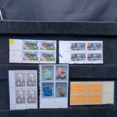 Sale Photo Thumbnail #367: (5) Assorted U.S. Plate Blocks Of Stamps, All Mint Original Gum, Never Hinged