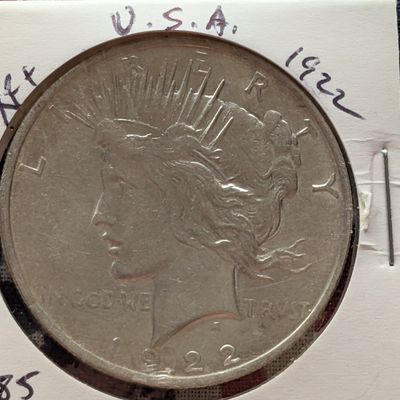 Sale Photo Thumbnail #329: 1922 Peace 90% Silver Dollar