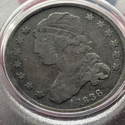 1836 Capped Bust Silver Quarter