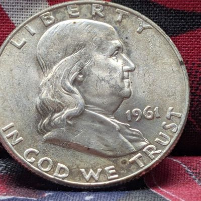 Sale Photo Thumbnail #386: 1961-D Franklin 90% Silver Half Dollar