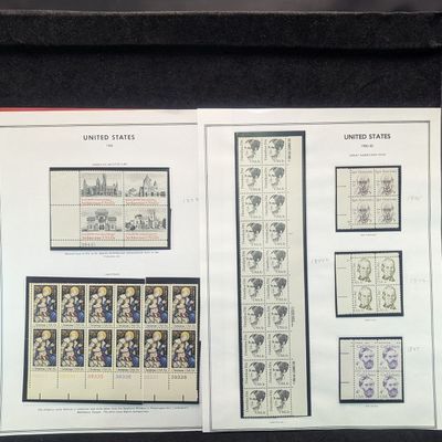 Sale Photo Thumbnail #405: (6) Assorted U.S. Plate Block Of Stamps, All Mint Original Gum, Never Hinged